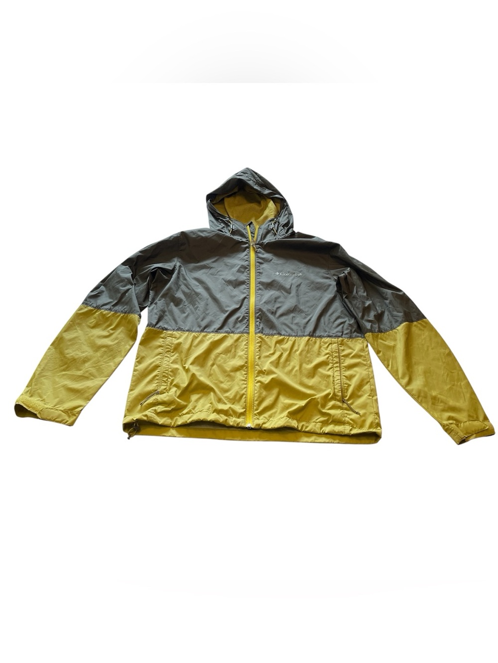 Columbia Sport Roan Mountain Jacket Waterproof Hooded Gray/Green Men’s Medium